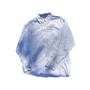 Tri-Mountain Men’s XL White Button Down Shirt Long Sleeve Work Casual Uniform